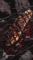 Fresh Grilled Zucchini on Smoky Barbecue