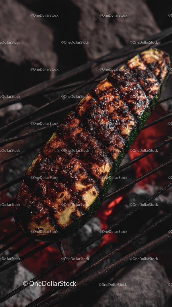 Fresh Grilled Zucchini on Smoky Barbecue
