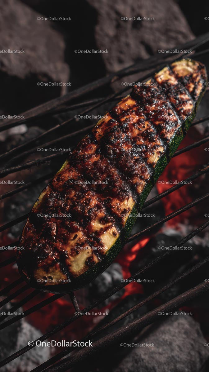 Fresh Grilled Zucchini on Smoky Barbecue