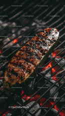 Perfectly Grilled Zucchini on Barbecue