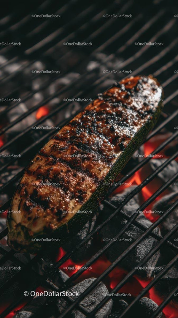 Perfectly Grilled Zucchini on Barbecue