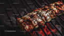 Grilled Zucchini Skewer on a Smoky Barbecue Grill