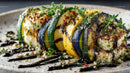 Grilled Zucchini with Cheese and Fresh Herbs