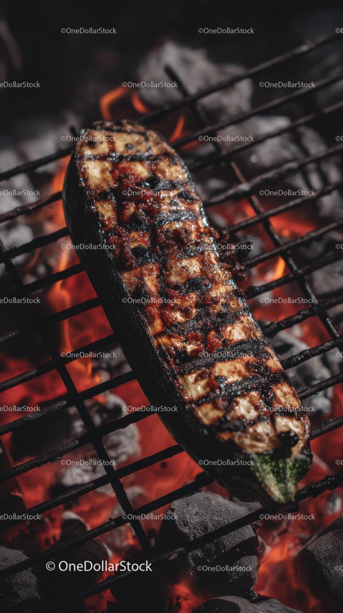 Pieczona cukinia na grillu na lato