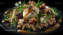 Gourmet Buckwheat Salad with Poached Egg and Walnuts