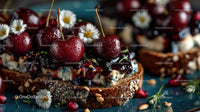 Rustic Gourmet Toast with Cherries and Blue Cheese