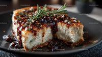 Gourmet Cheesecake with Rosemary Garnish