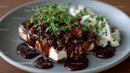 Gourmet Cheese Dessert with Chocolate and Herbs