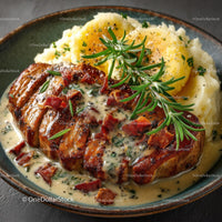 Grilled Steak with Rosemary and Mashed Potatoes