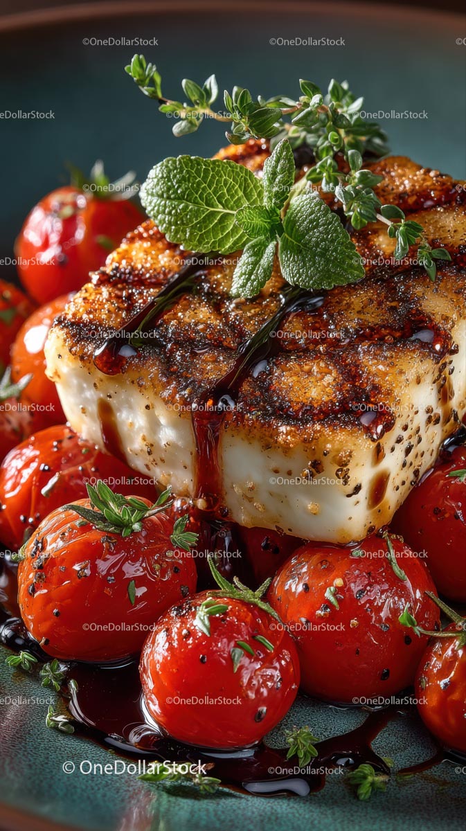 Grilled Cheese with Cherry Tomatoes and Fresh Herbs