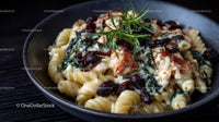 Gourmet Fusilli Pasta with Spinach and Sun-Dried Tomatoes