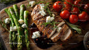 Grilled Chicken with Asparagus and Cherry Tomatoes