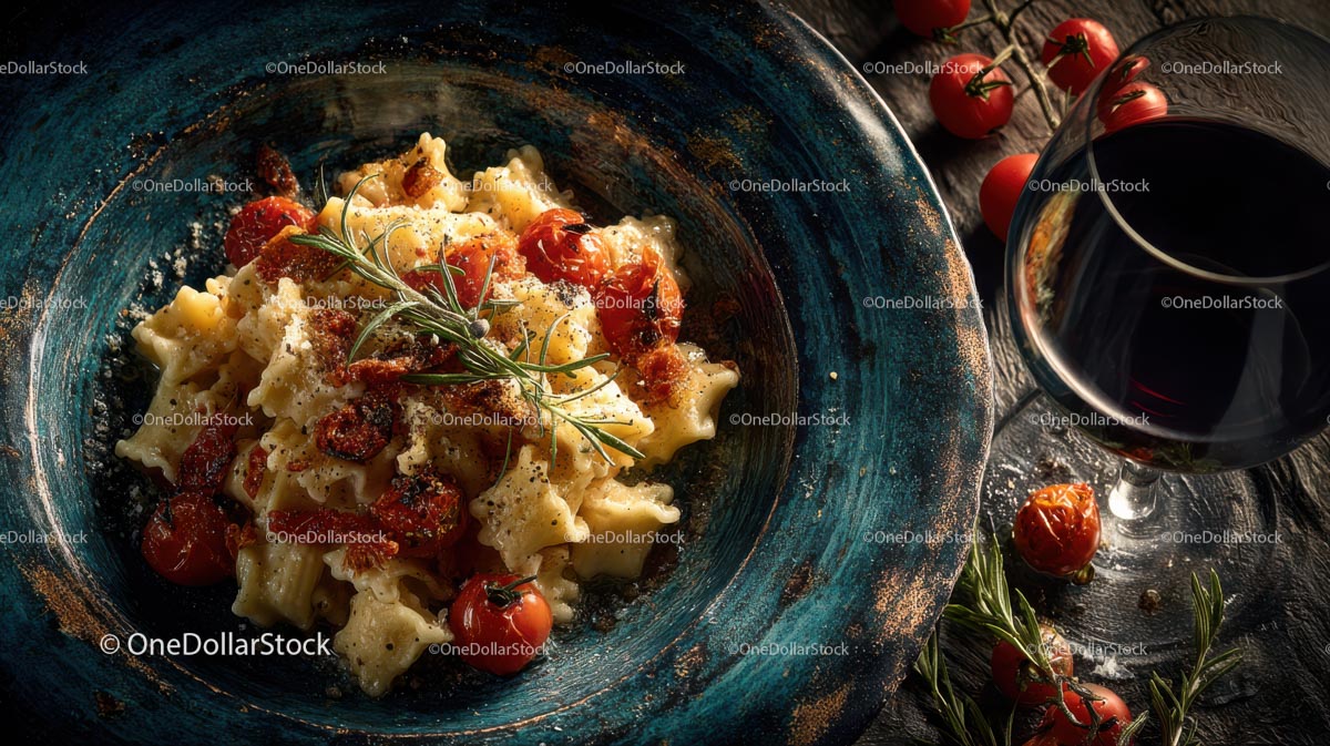 Gourmet Pasta with Cherry Tomatoes and Rosemary
