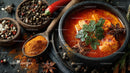 Spicy Indian Curry with Fresh Herbs and Star Anise