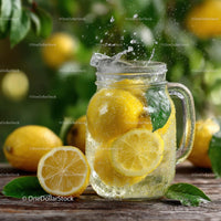 Refreshing Lemon Water in a Mason Jar