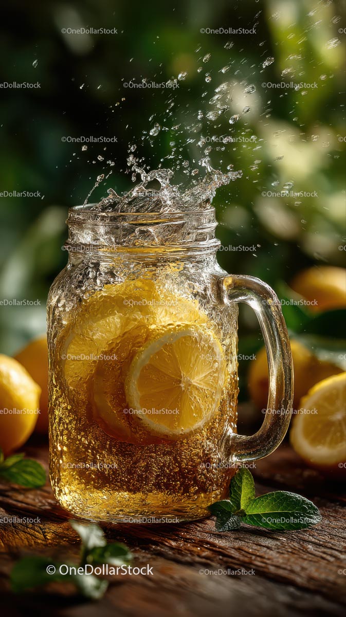 Refreshing Lemon Iced Tea Splash