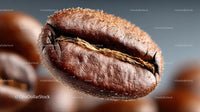 Macro Shot of a Single Roasted Coffee Bean