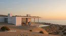 Modern Beachfront House at Sunset with Ocean View