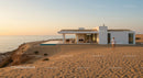 Modern Beachfront House at Sunset with Ocean View