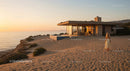 Modern Beachfront House at Sunset with Ocean View