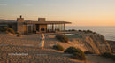 Modern Beachfront House at Sunset with Ocean View