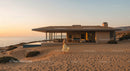 Modern Desert Beach House at Sunset with Ocean View