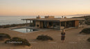 Modern Beachfront House with Pool at Sunset