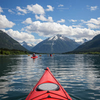 Kayaking Adventure on a Serene Mountain Lake