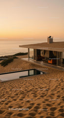 Modern Cliffside House with Glass Walls and Infinity Pool