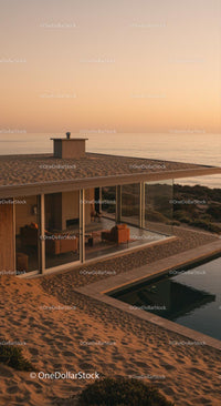 Modern Cliffside House with Glass Walls and Infinity Pool