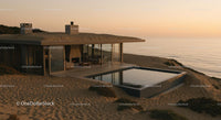 Modern Cliffside House with Glass Walls and Infinity Pool