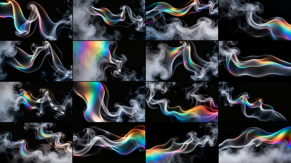 Rainbow Smoke Photo Overlays preview 5
