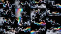 Rainbow Smoke Photo Overlays preview 5