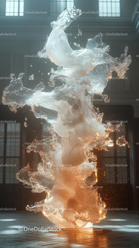 Dynamic Water Splash in an Indoor Setting