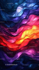 Vibrant Swirling Nebula in Deep Space with Colors and Stars
