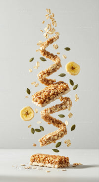 Flying Granola Bars with Oats Banana and Seeds