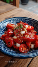 Spicy Chili Pepper Dish with Fresh Red and Green Peppers