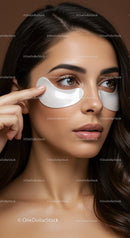 Close-up of Woman with Under-eye Patches for Skin Refreshment Spa