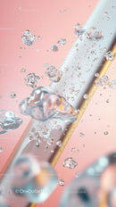 Sparkling Champagne Bubbles and Diamond-like Liquids in Motion