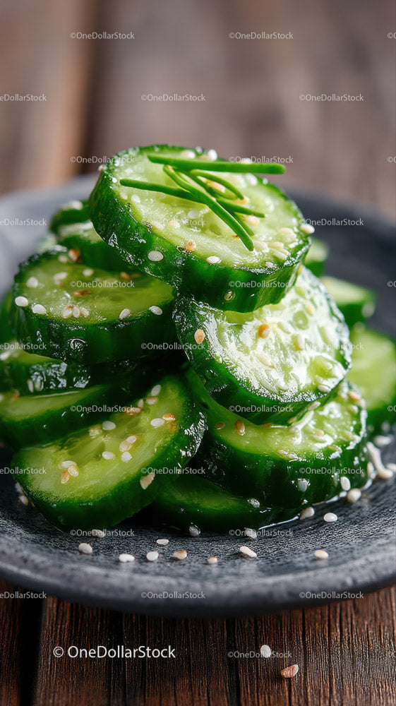 Fresh Cucumber Slices in a Bowl for Healthy Refreshing Snack