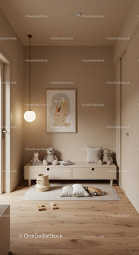 Cozy Kid's Nursery with Soft Decor and Plush Toys