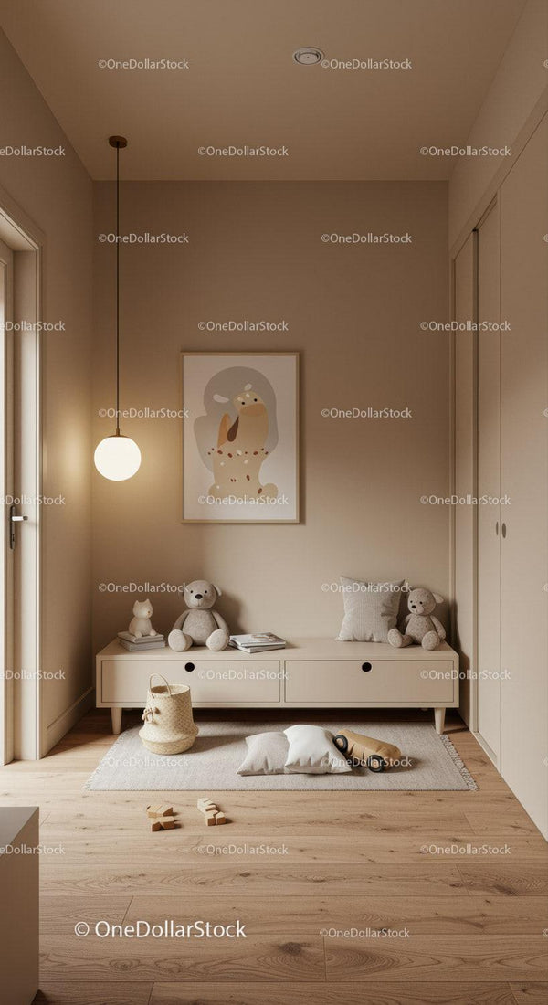 Cozy Kid's Nursery with Soft Decor and Plush Toys