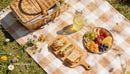 Fresh Summer Picnic with Sandwiches and Fruit Plate