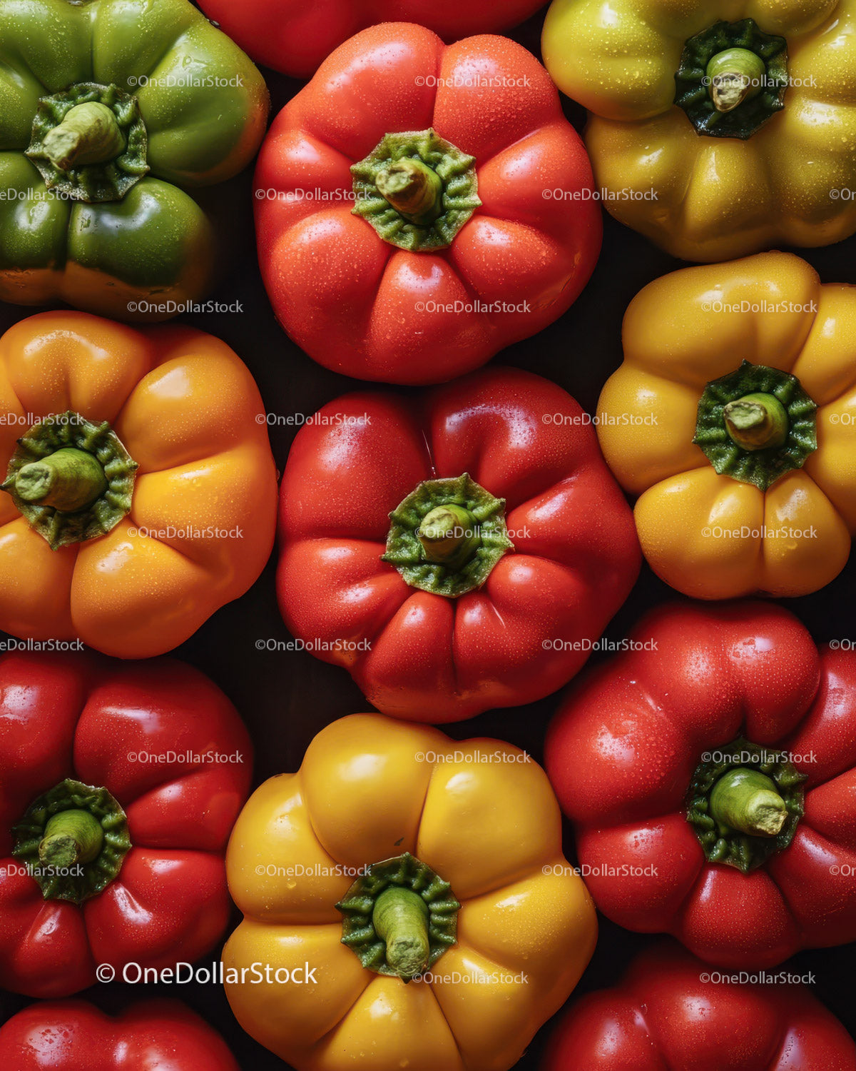 Colorful Bell Peppers in Vibrant Mix for Healthy Food and Cooking