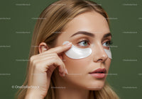 Close-up of Woman Applying Eye Cream with Skincare Routine