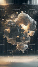 Dust and Powder Explosion with Bright Lighting and Abstract Motion