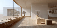 Bright Modern Interior with Wooden Accents and Natural Light