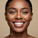 Confident young woman smiling with radiant skin