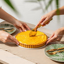 Fresh Mango Tart with Vibrant Sliced Mango on a Pastry Base