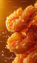 Close-Up of Crispy Golden Chicken Wings with Crunchy Coating